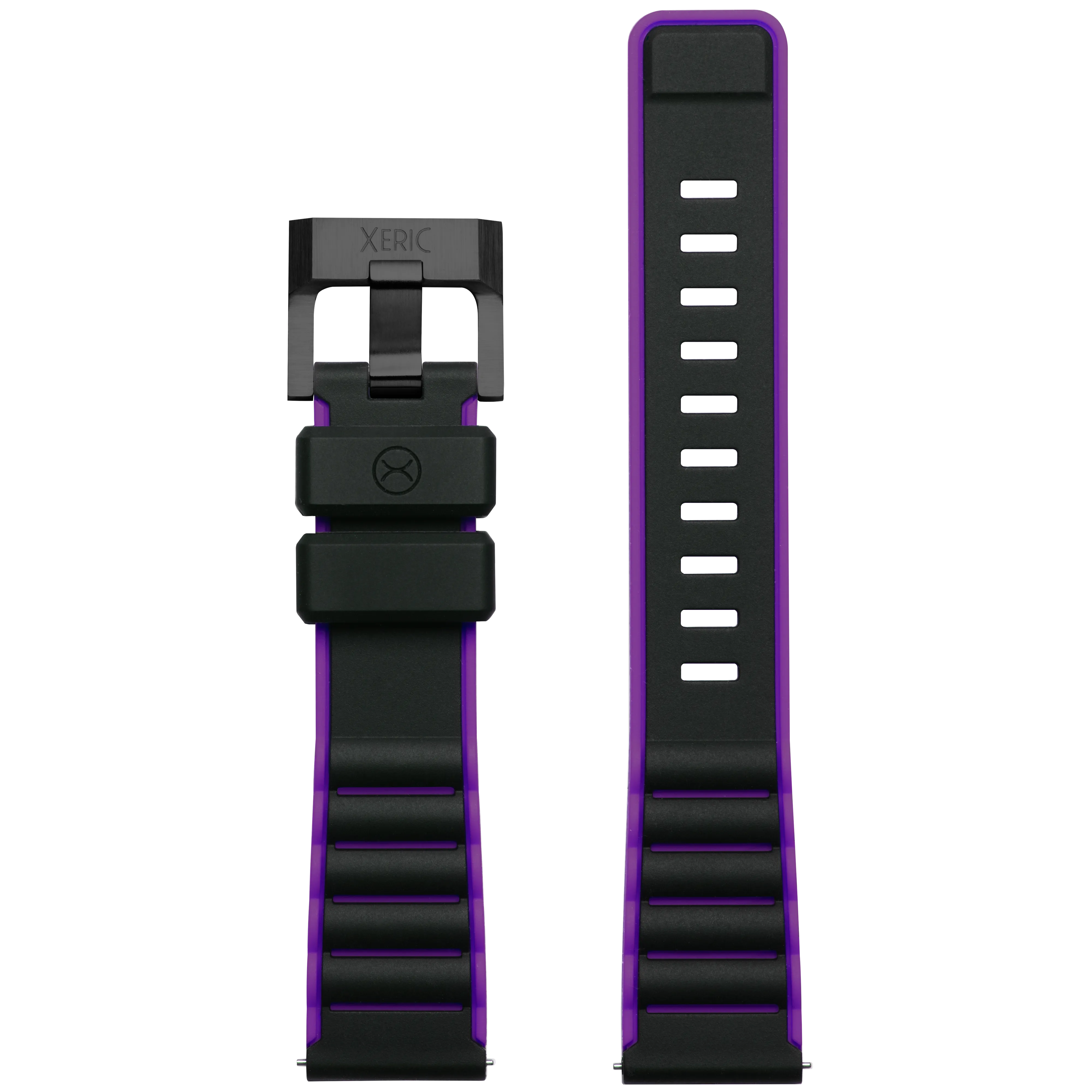 Xeric 20mm Black Purple Silicone Strap