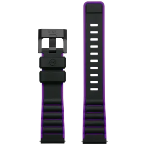 Xeric 20mm Black Purple Silicone Strap