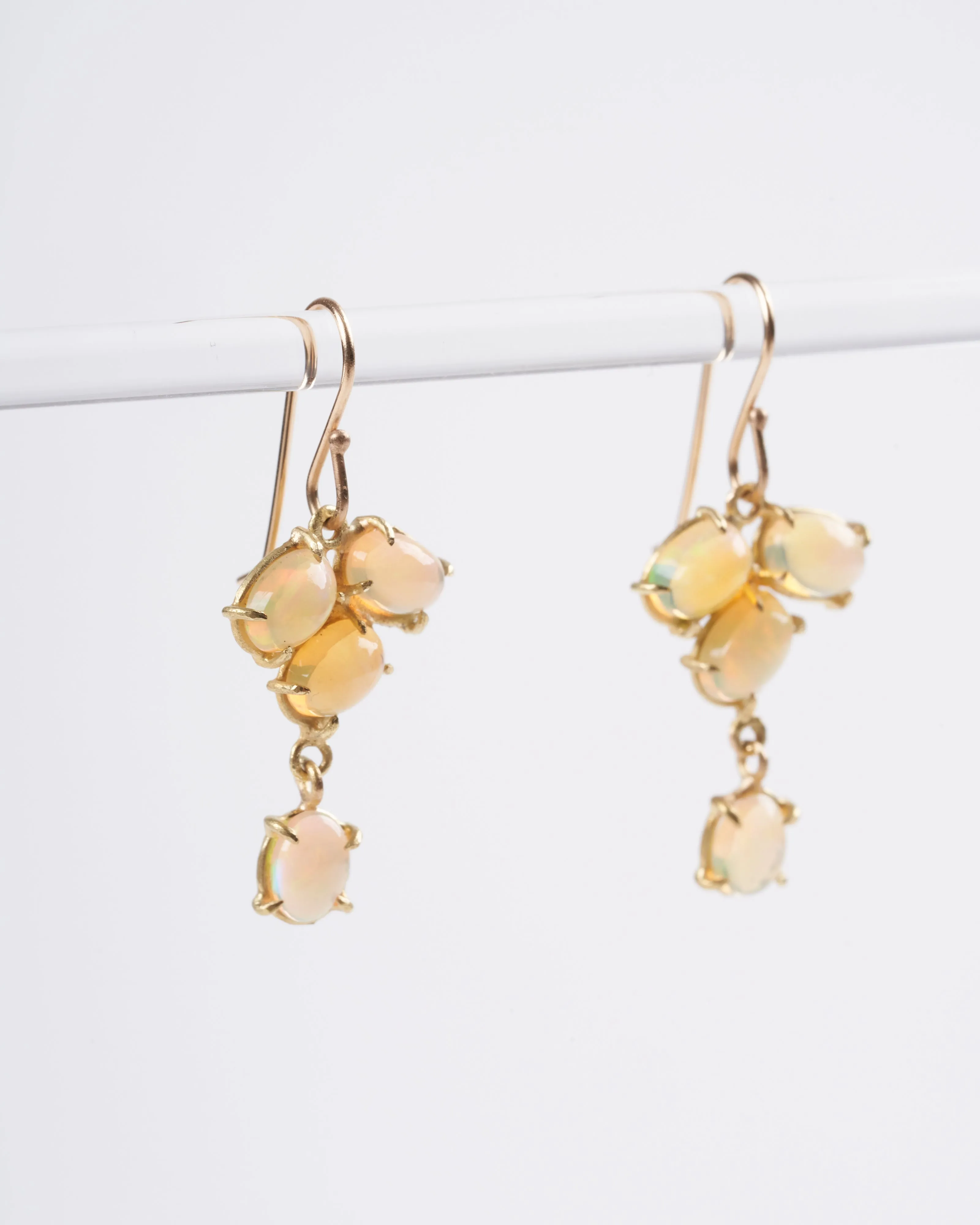 yellow opal mini florette earrings