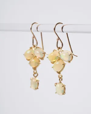 yellow opal mini florette earrings