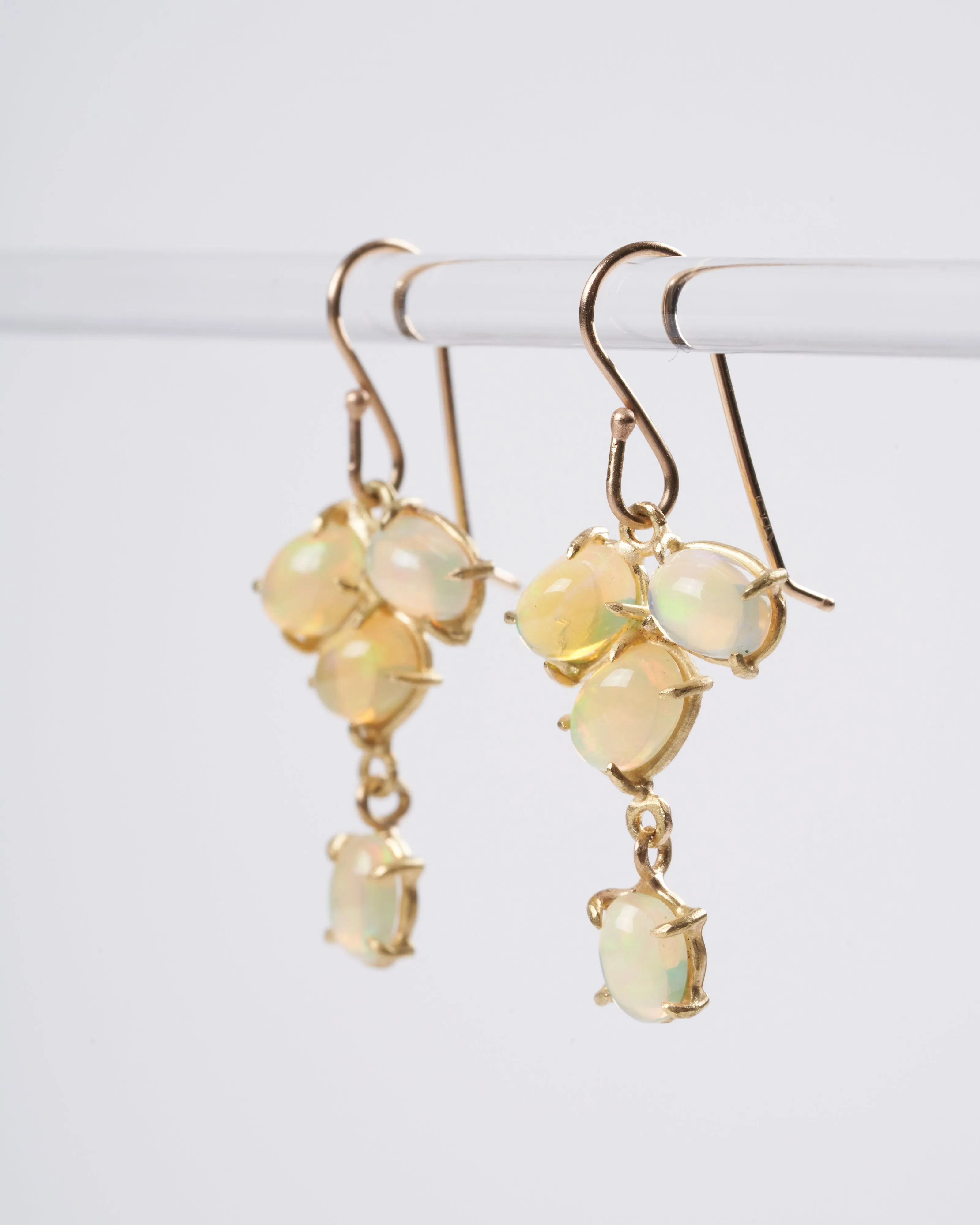 yellow opal mini florette earrings