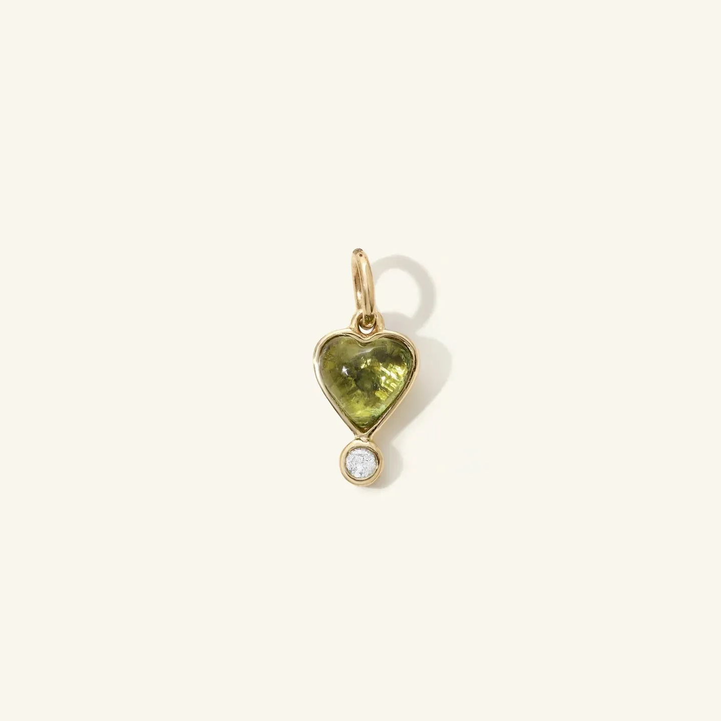 Zahava Heirlooms Reversible Green Tourmaline Diamond Byrdie Heart Pendant