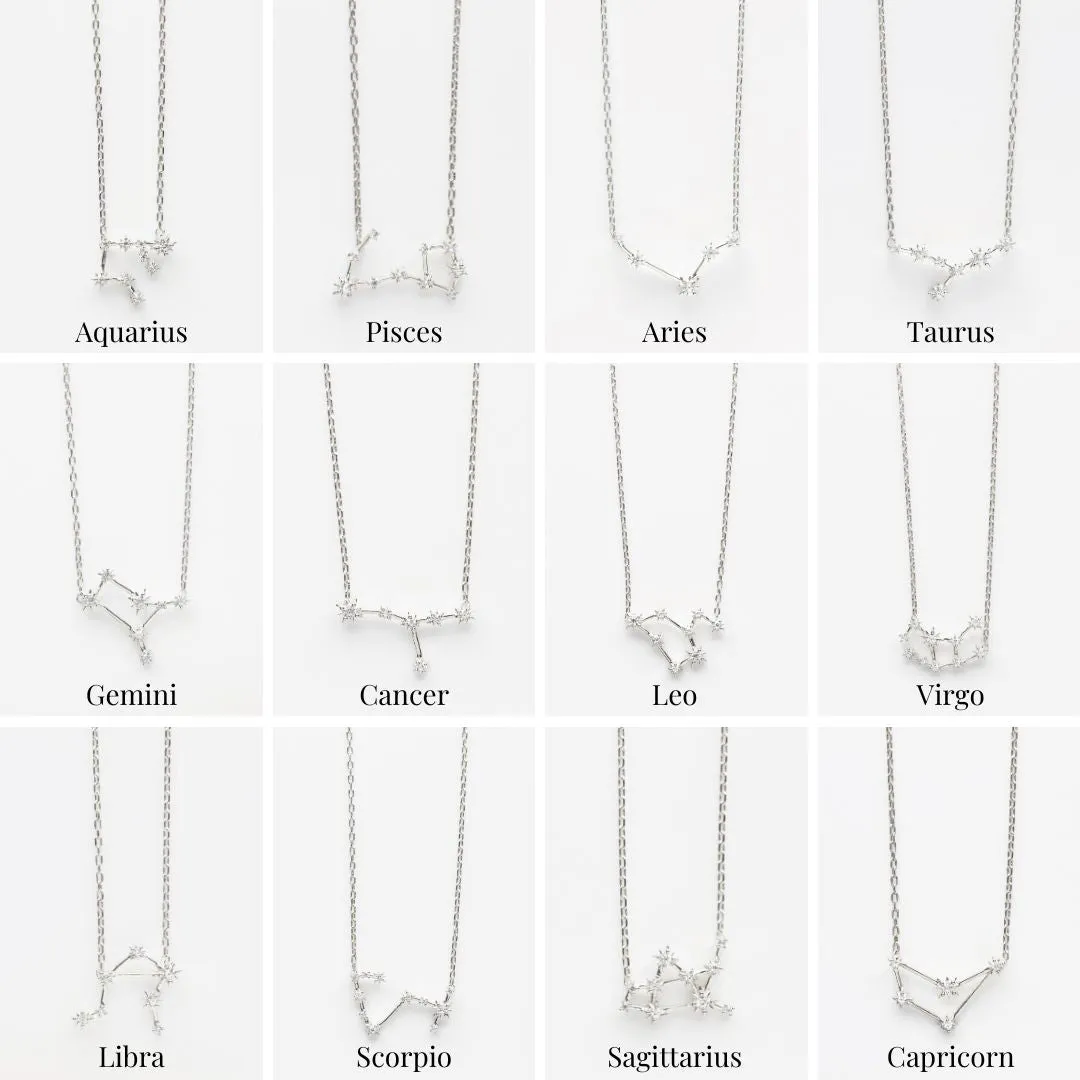 Zodiac Diamond Constellation Necklace